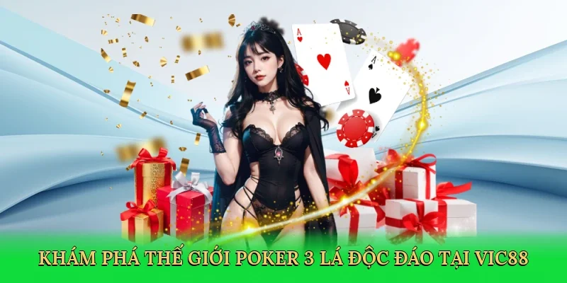 Khám phá thế giới Poker 3 lá độc đáo tại Vic88